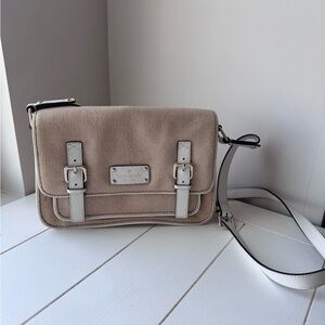 Kate Spade Beige woven Crossbody Bag